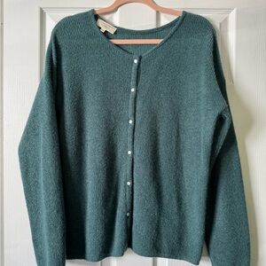 Sézane Green Knit Gaspard Cardigan